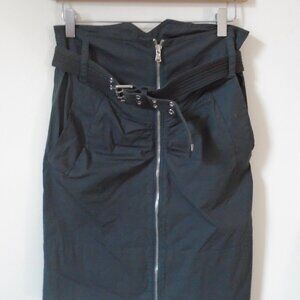 Mark by Mark Jacobs Y2K gray zipper pencil skirt womens size 0 XXS